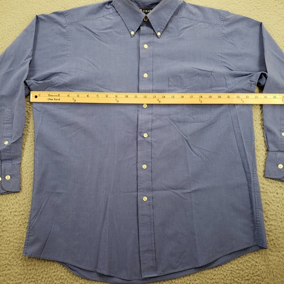 Chaps Shirt Mens 16 1/2‎ 32/33 Blue Long Sleeve Classic Fit Button Down - Picture 13 of 16